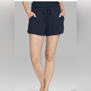 Tommy John Navy Drawstring Lounge Shorts with Pockets